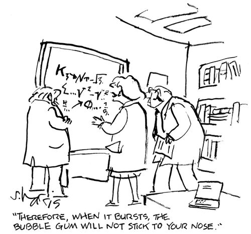 "Therefore, when it bursts, the bubble gum will not stick to your nose."