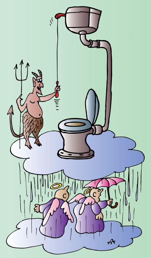 Devil Flushes on Angels