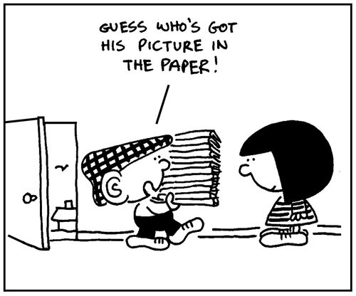 'Guess who's got his picture in the paper.'