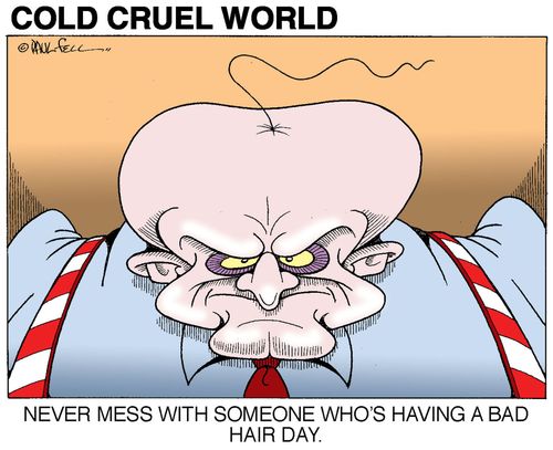 Never mess with someone who's having a bad hair day.