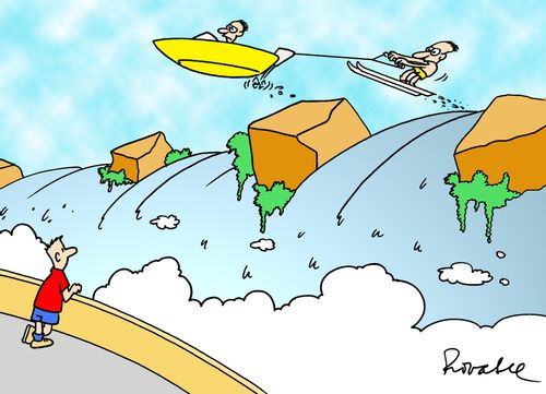 Waterskiing accident.