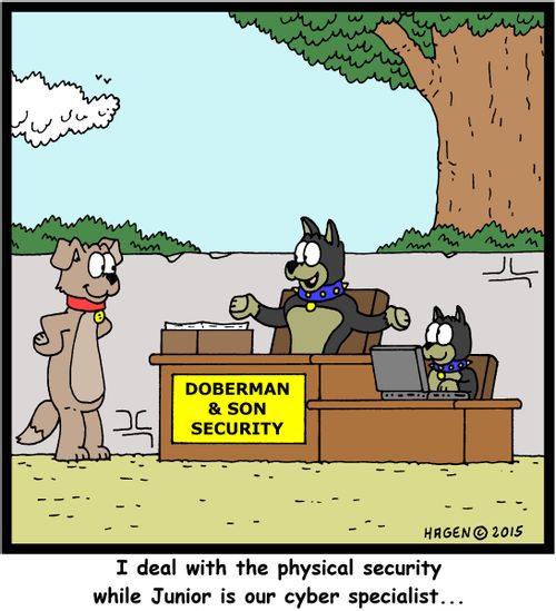 "I deal with the physical security while Junior is our cyber specialist..."