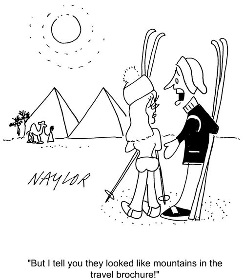 'They looked like mountains in the travel brochure!'