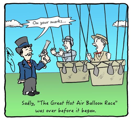 Sadly, 'The Great Hot Air Balloon Race' was over before it began.