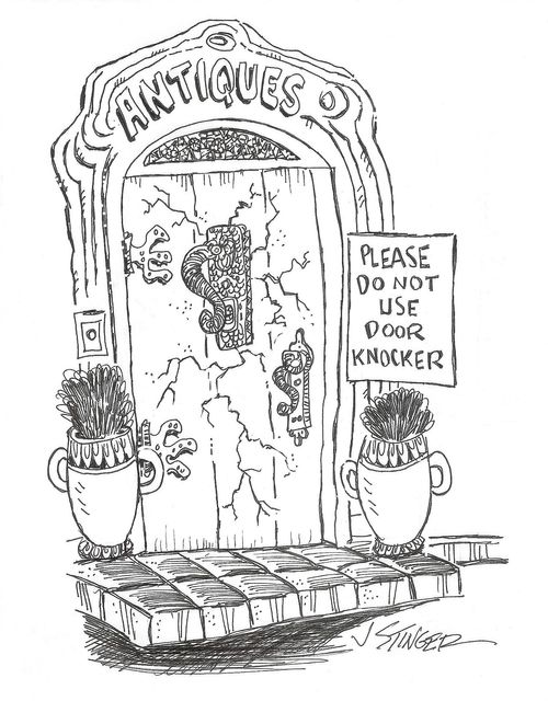 Antiques: Please do not use door knocker.