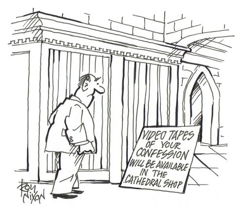 Cathedral Notice - Video Tapes of your confession available in shop.