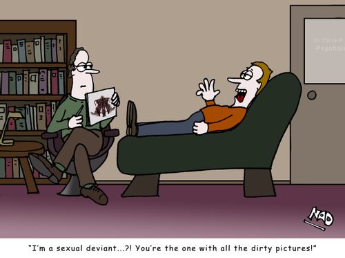 "I'm a sexual deviant...?! You're the one with all the dirty pictures!"