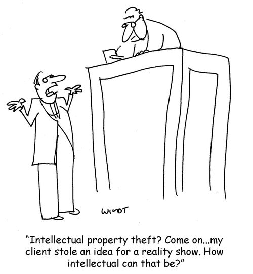 'Intellectual property theft? Come on...my client stole an idea for a reality show. How intellectual can that be?'