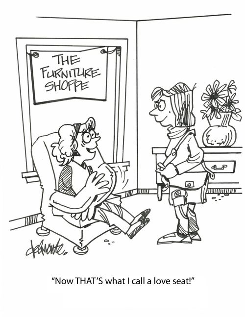'Now THAT'S what I call a love seat!'