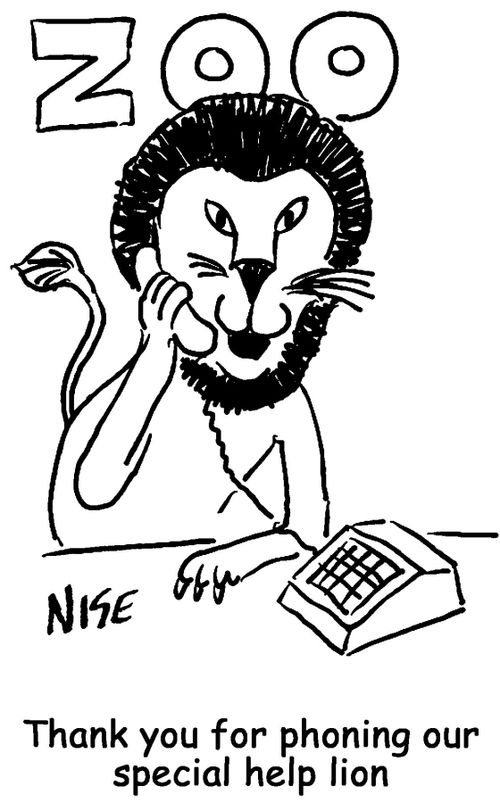 Computer help lion.
