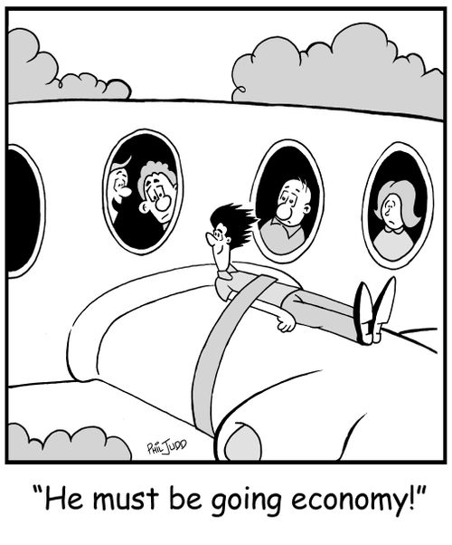 'He must be going economy!'