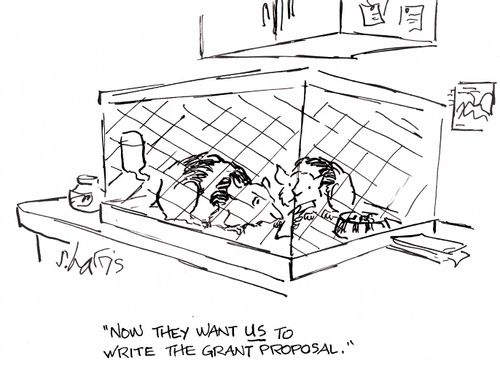 'Now they want us to write the grant proposal.'