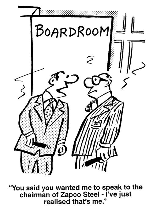 You said you wanted to speak to the chairman of Zapco Steel - I've just realised that's me.