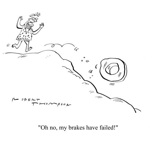 'Oh no, my breaks have failed!'