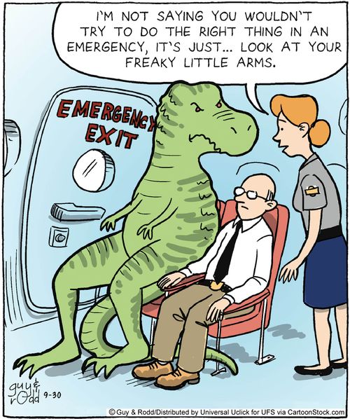 'I'm not saying you wouldn't try to do the right thing in an emergency, it's just. . . look at your freaky little arms.'