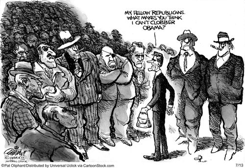 'My fellow Republicans. What makes you think I can't clobber Obama?'
