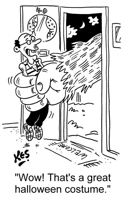 'Wow! That's a great halloween costume.'