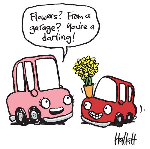 'Flowers? From a garage? You're a darling!'