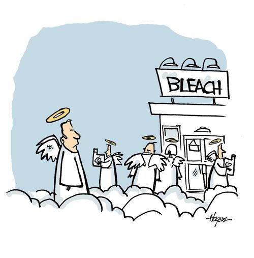 Angels buying bleach.