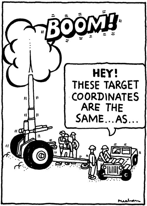 'Hey! These target coordinates are the same... as...'