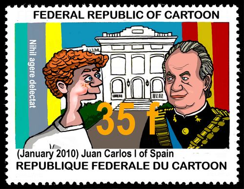 Stamps: King Carlos I of Spain.