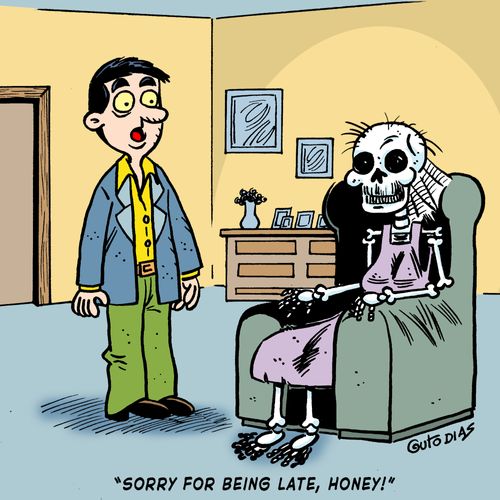 'Sorry for being late, honey!'