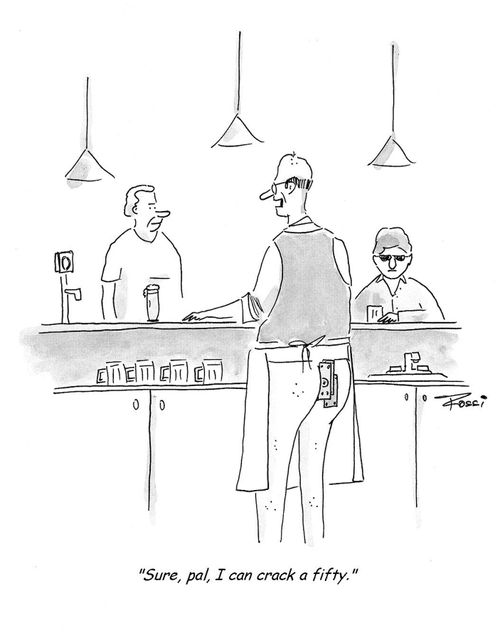 'Sure, pal, I can crack a fifty.'