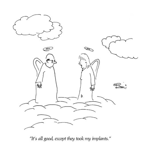 'It's all good except they took my implants.'