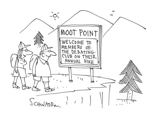 Moot Point: Welcome to members of the debating club on their annual hike.