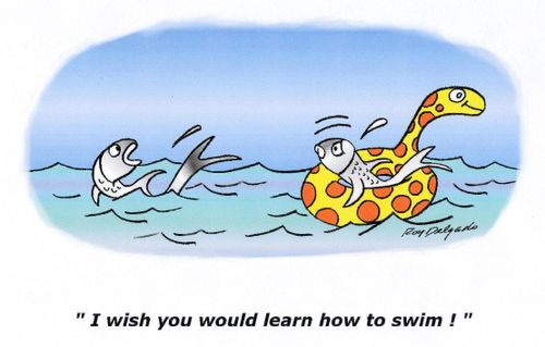 'I wish you would learn how to swim!'