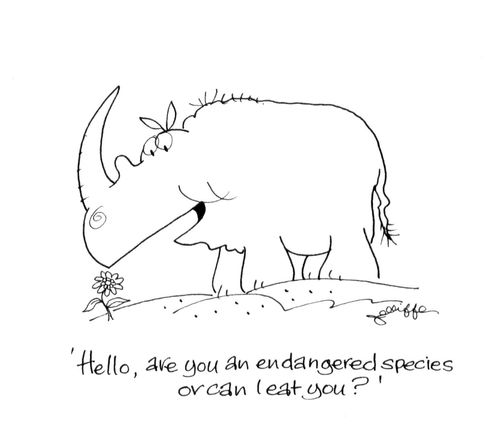 'Hello, are you an endangered species or can I eat you?'
