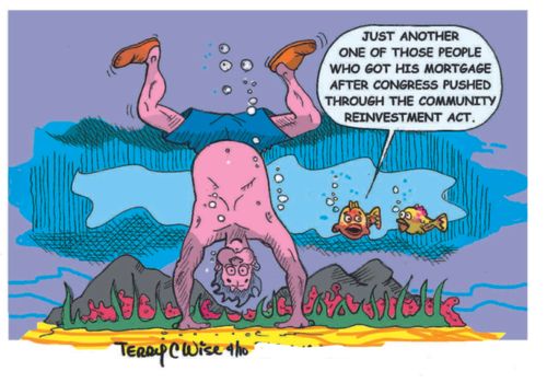 Just another one of those people who got his mortgage after congress pushed through the community reinvestment act.