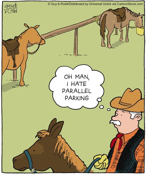 'Oh man, I hate parallel parking.'