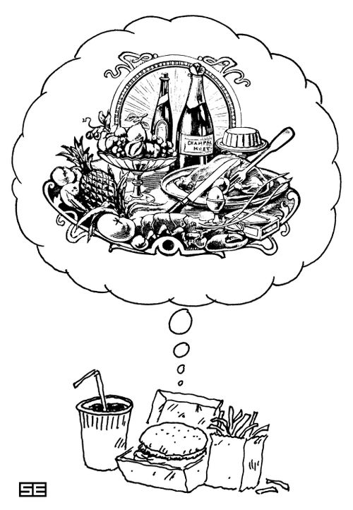 Fast food dreams of being gourmet feast.
