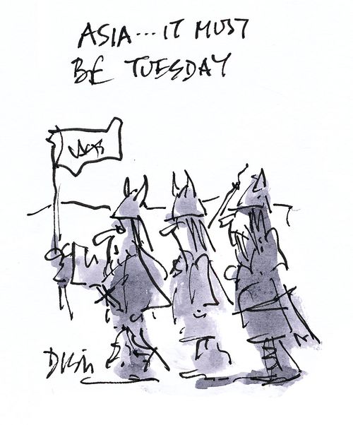 'Asia... it must be Tuesday.'