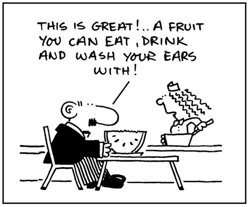 'This is great. A fruit you can eat, drink and wash your ears with.'
