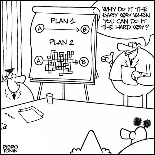 'Why do it the easy way when you can do it the right way?'