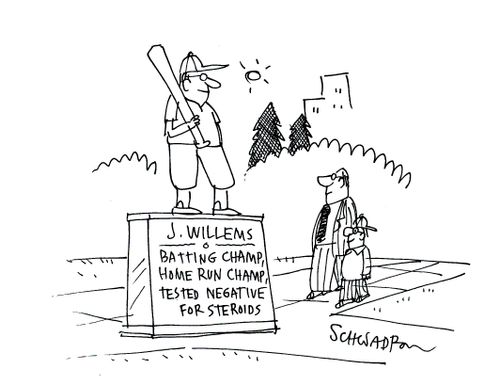 J. Willems - batting champ, home run champ, tested negative for steroids.