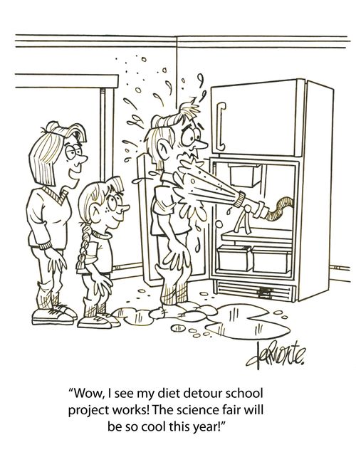 'Wow, I see my diet detour school project works! The science fair will se so cool this year!'