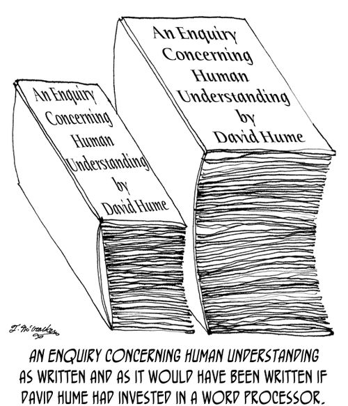 An Enquiry Concerning Human Understanding as written and as it would have been written if David Hume had invested in a word processor,