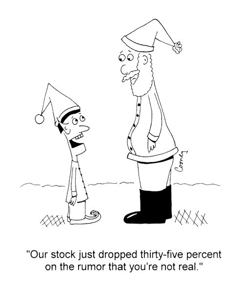 "Our stock just dropped 35% on the rumor that you're not real"