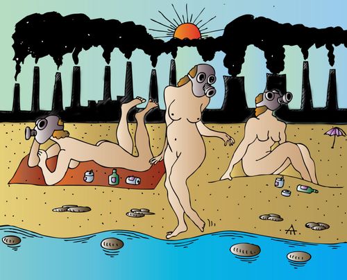 On A Polluted Beach