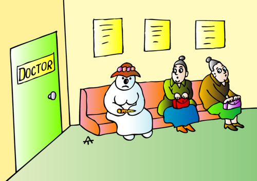 Doctor and snowman