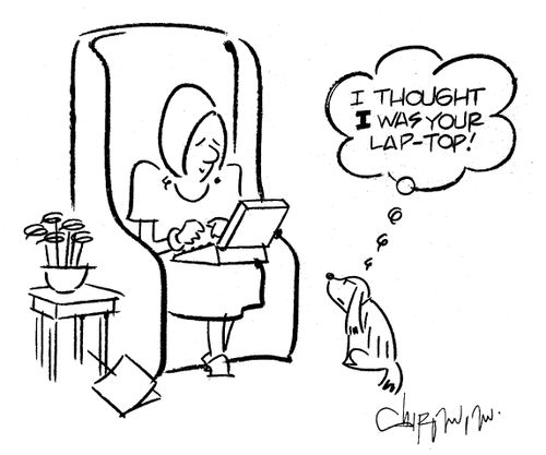 'I thought I was your lap-top!'