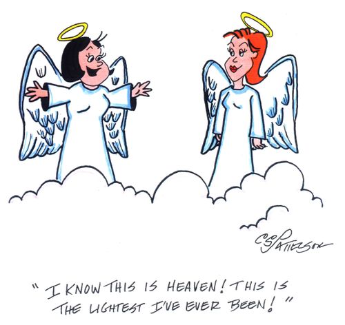 "I know this is heaven! This is the lightest I've ever been"