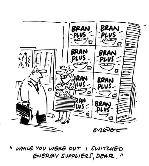 While you were out I switched energy suppliers,dear.