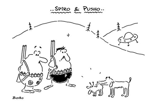 Spiro & Pusho meet an alien.