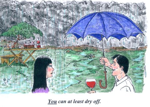'You can at least dry off.'
