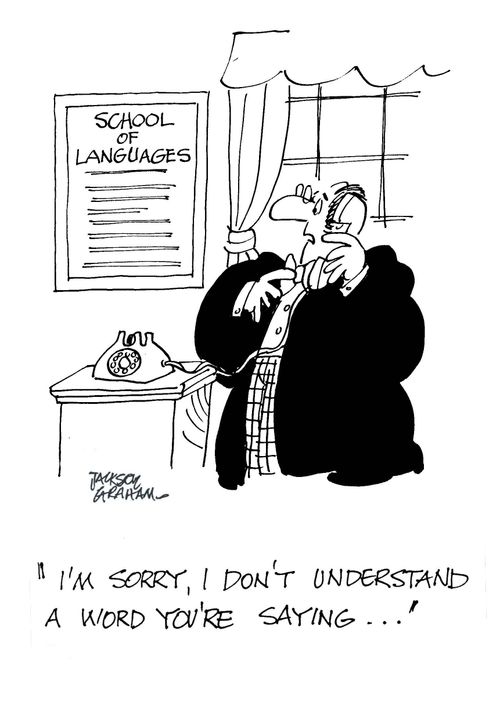 'I'm sorry I don't understand a word you're saying...'