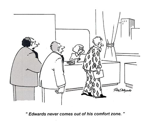 'Edwards never comes out of his comfort zone.'